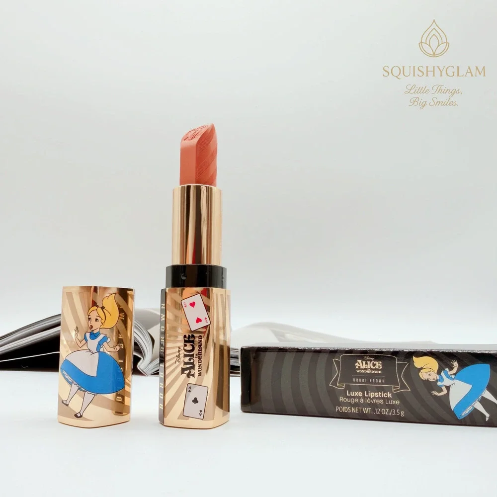 Bobbi Brown x Disney Alice in Wonderland Luxe Lipstick Peach Paradox LE NIB